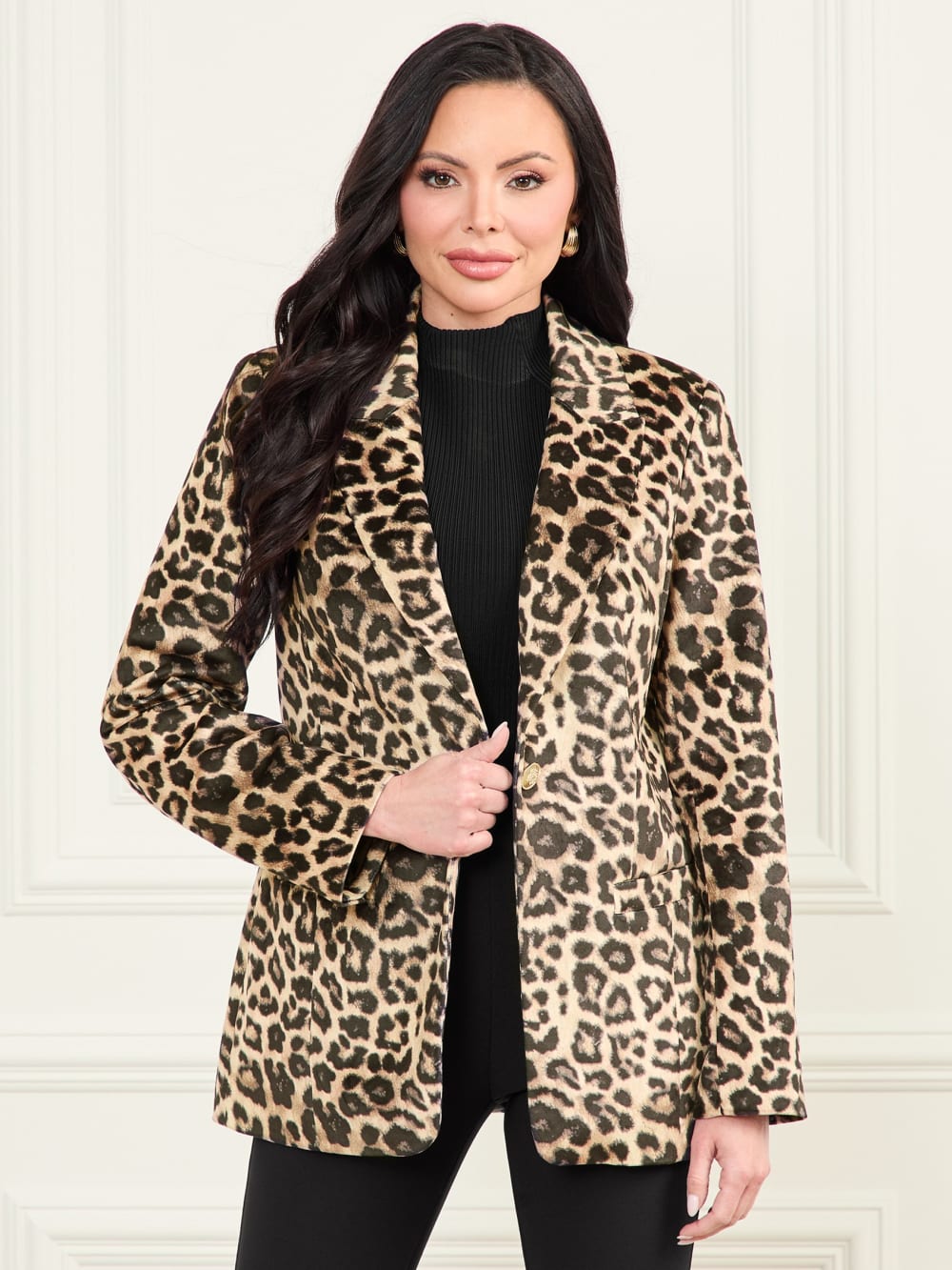 Pamela Printed Velvet Blazer - Guess