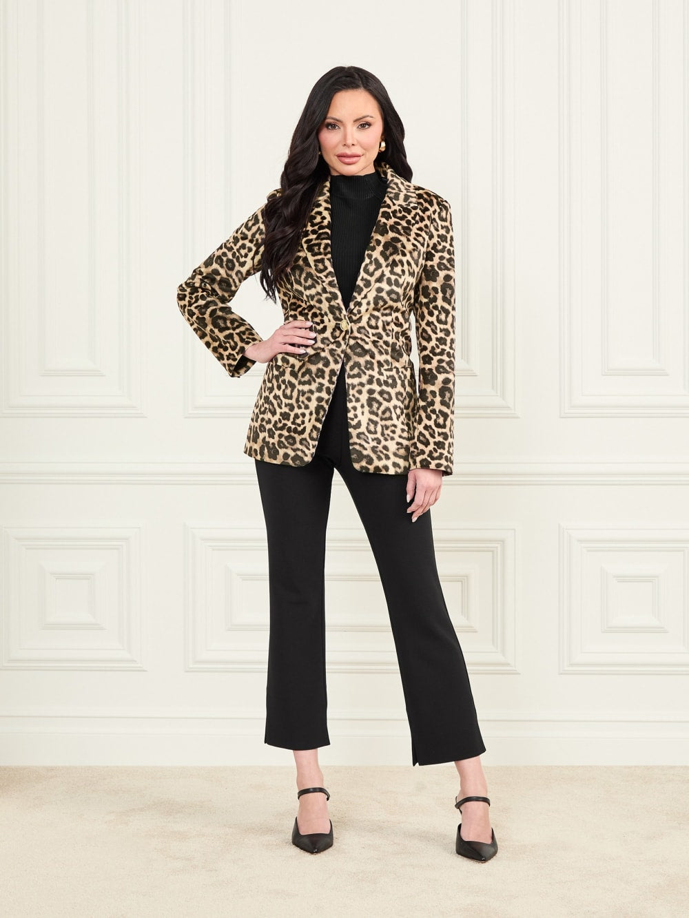 Pamela Printed Velvet Blazer - Guess
