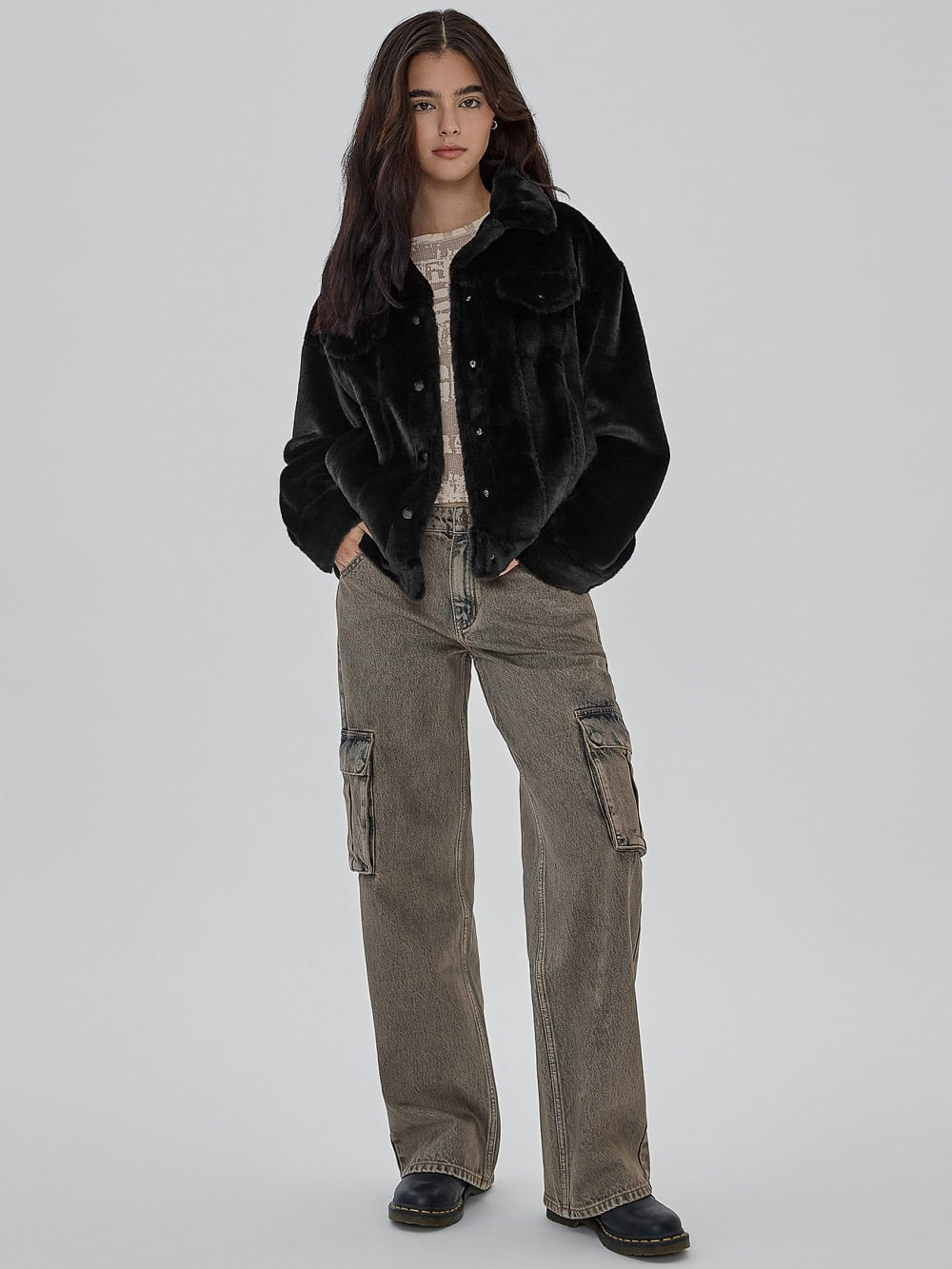 GUESS Originals Oversized Fur Jacket - Guess