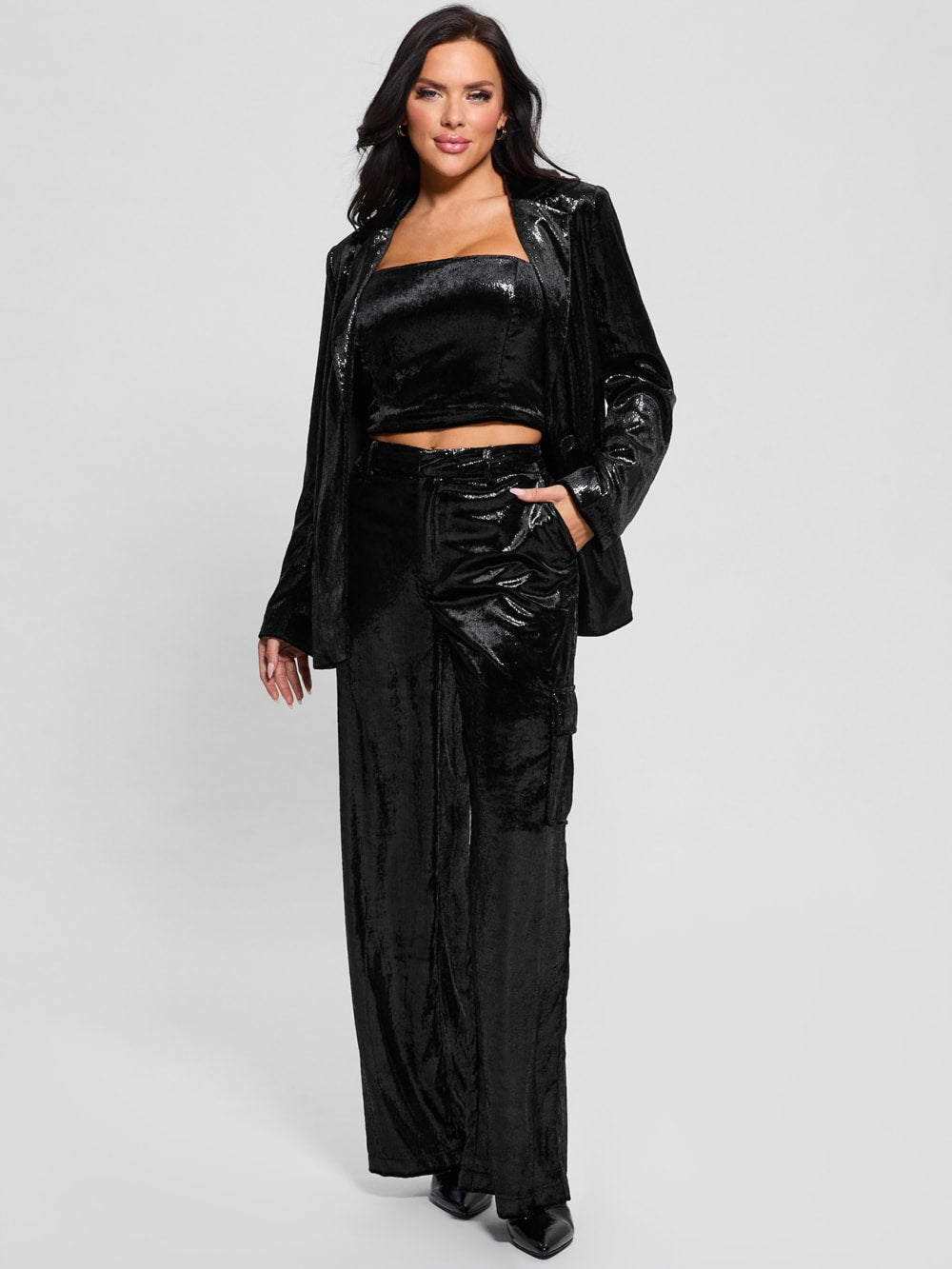 Omega Oversized Velvet Blazer - Guess