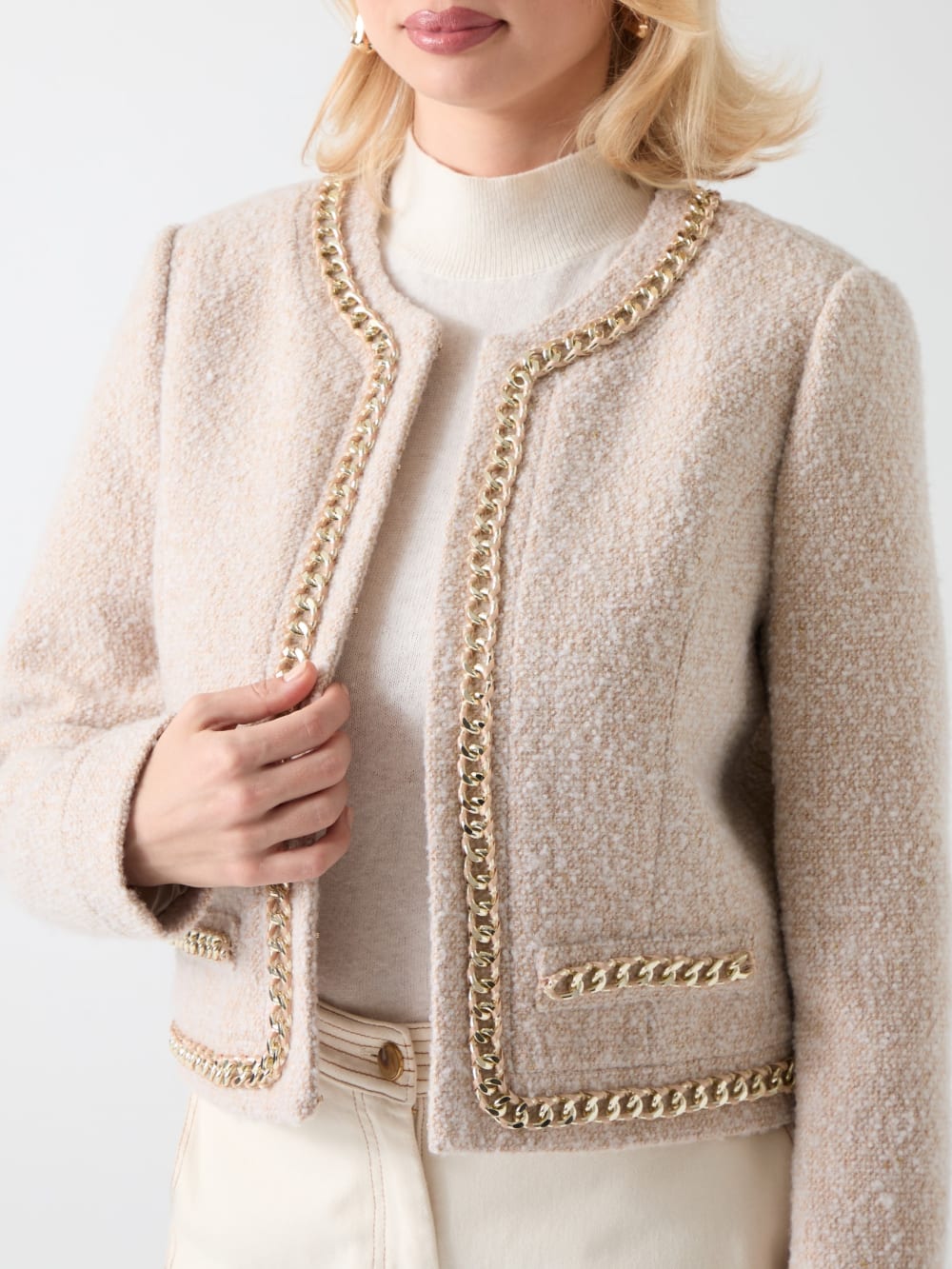 Helene Cropped Tweed Jacket - Guess
