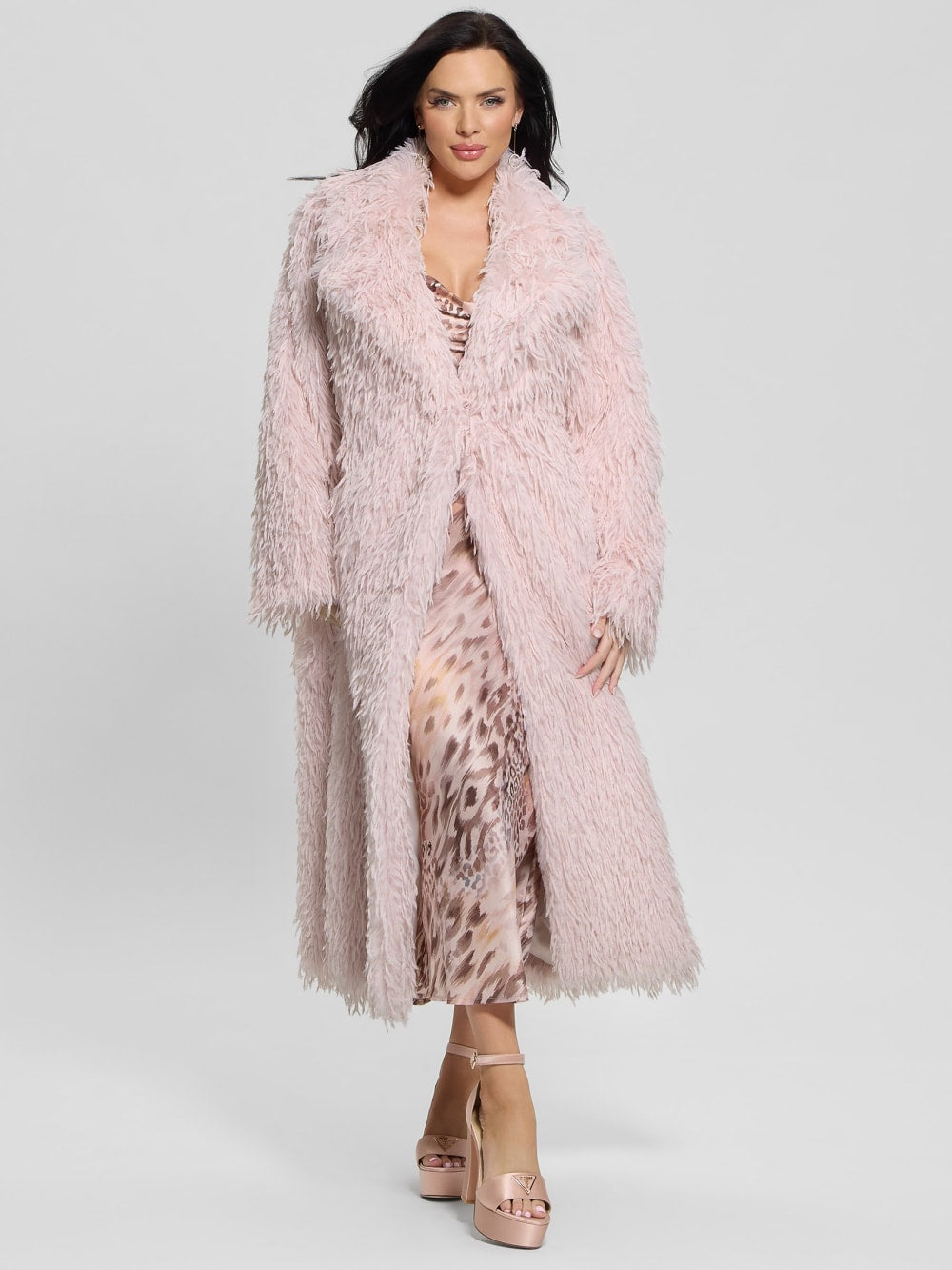 Fenix Faux-Fur Longline Coat - Guess