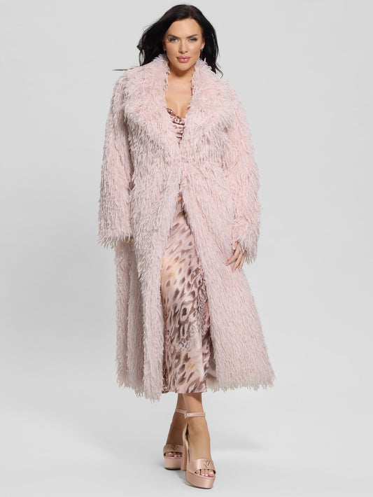 Fenix Faux-Fur Longline Coat - Guess