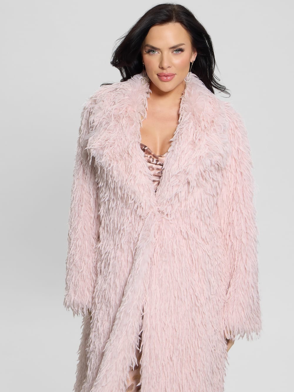 Fenix Faux-Fur Longline Coat - Guess