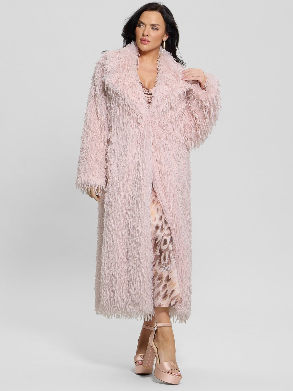 Fenix Faux-Fur Longline Coat - Guess