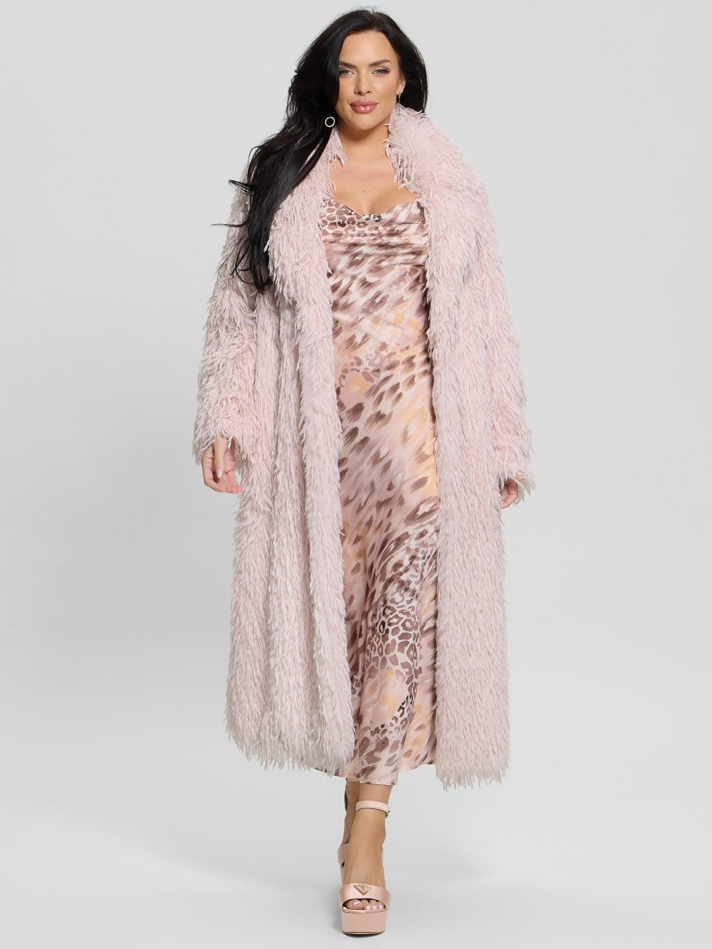 Fenix Faux-Fur Longline Coat - Guess