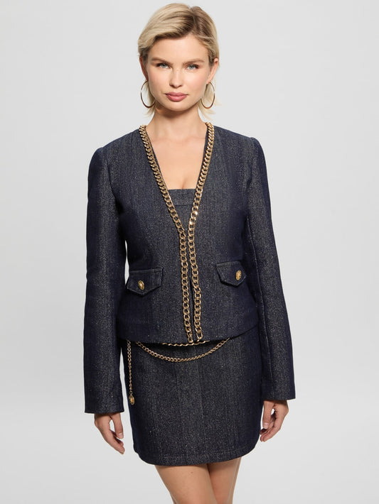 Chana Shimmer Denim Jacket - Guess