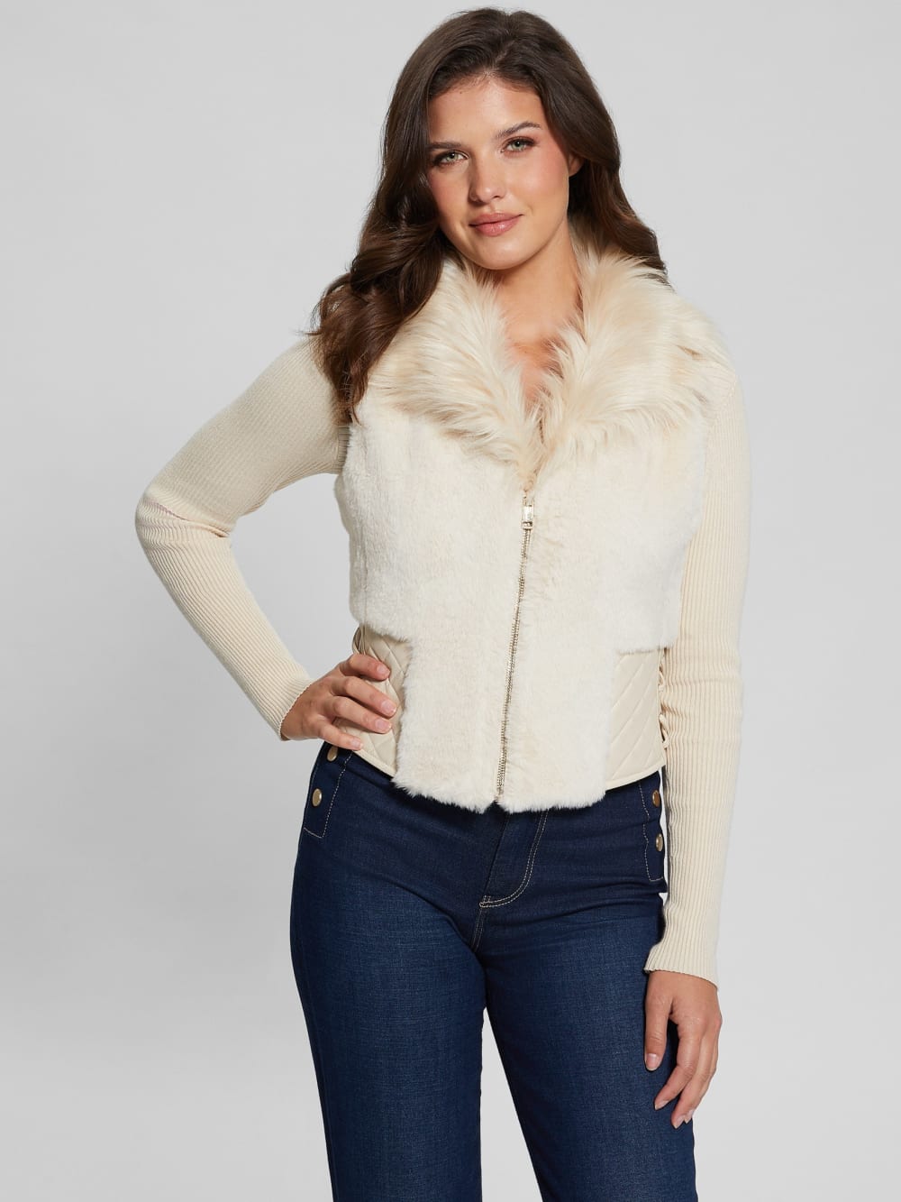 Emma Faux-Fur Vest - Guess
