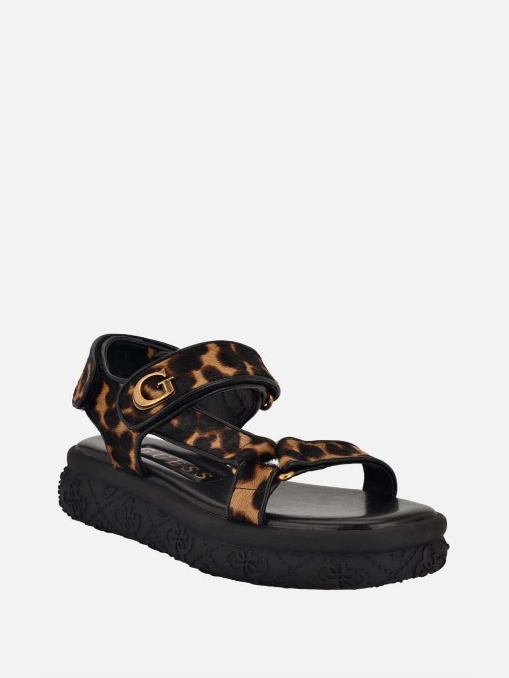 Lanara Leopard Strapped Sandal - Guess