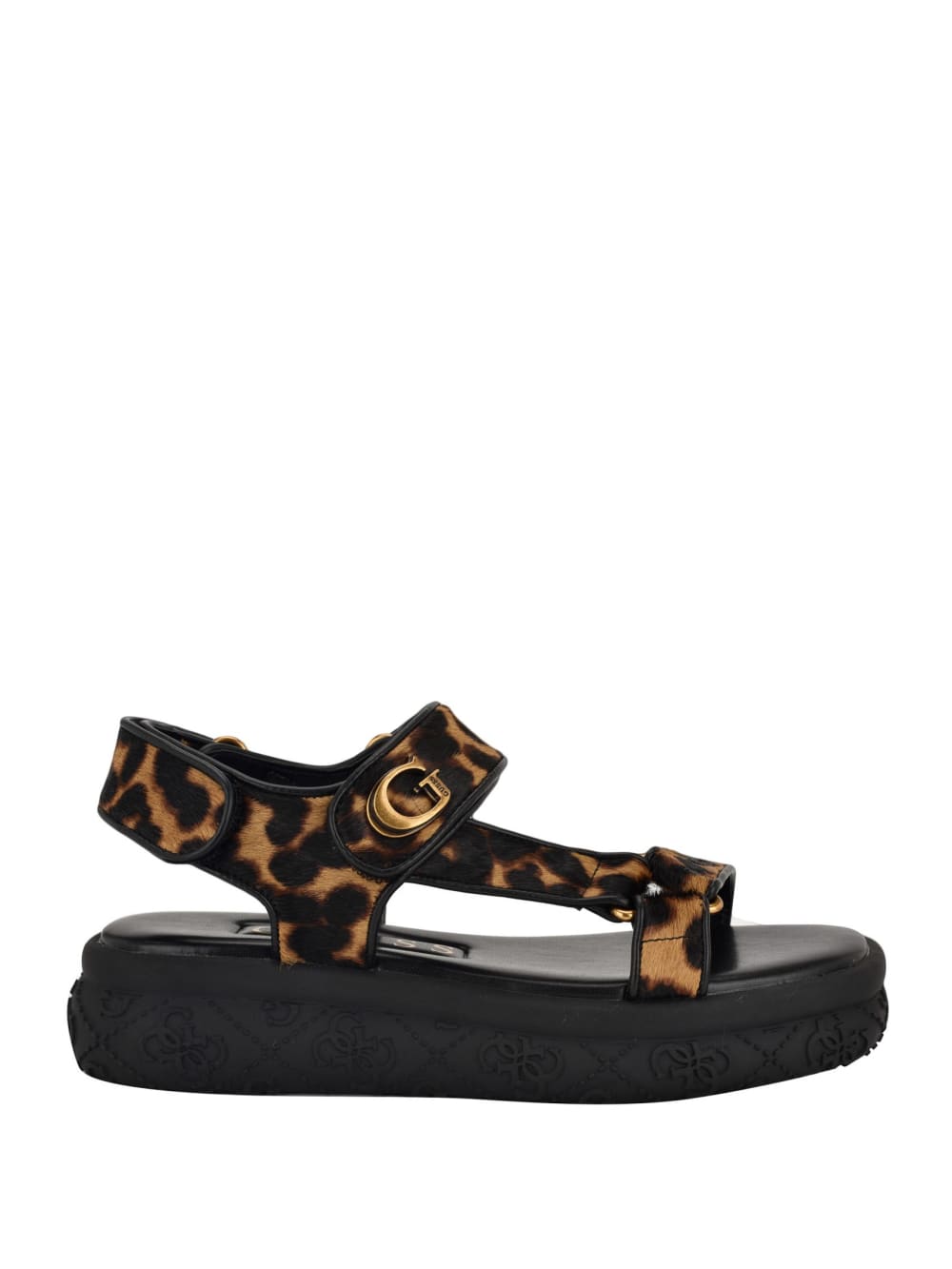 Lanara Leopard Strapped Sandal - Guess