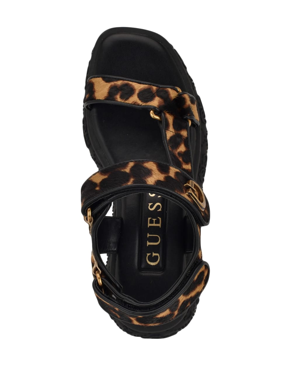 Lanara Leopard Strapped Sandal - Guess