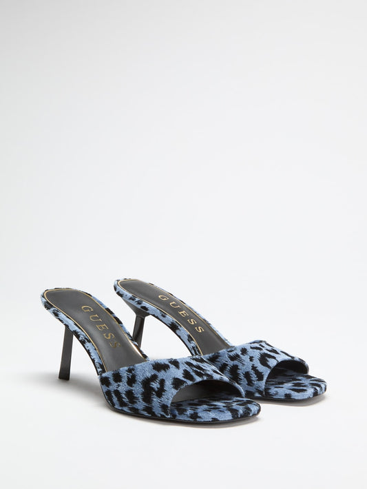 Carisse Velvet Stiletto Mule Sandals - Guess