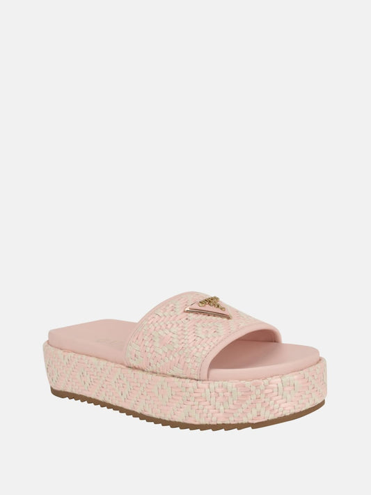 Longoh Raffia Platform Slide Sandals - Guess
