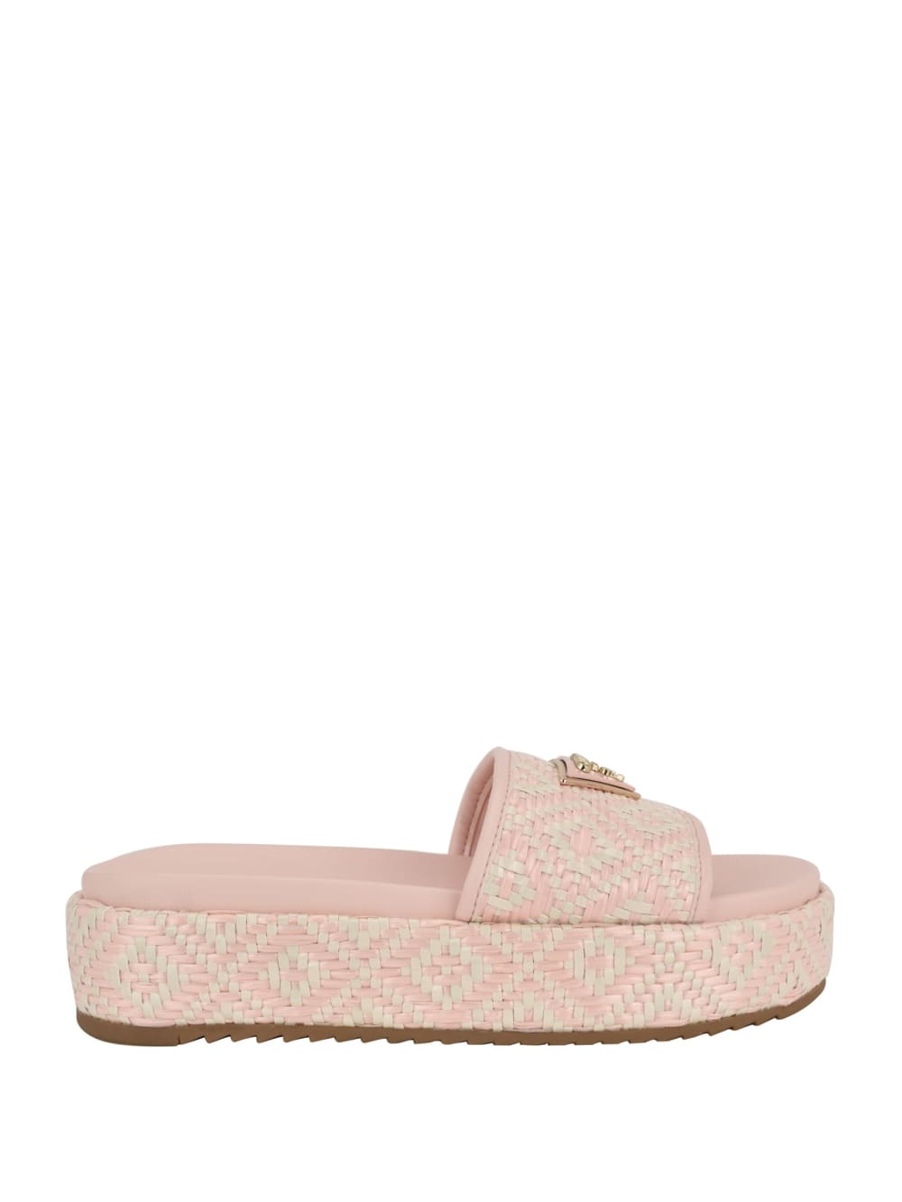 Longoh Raffia Platform Slide Sandals - Guess