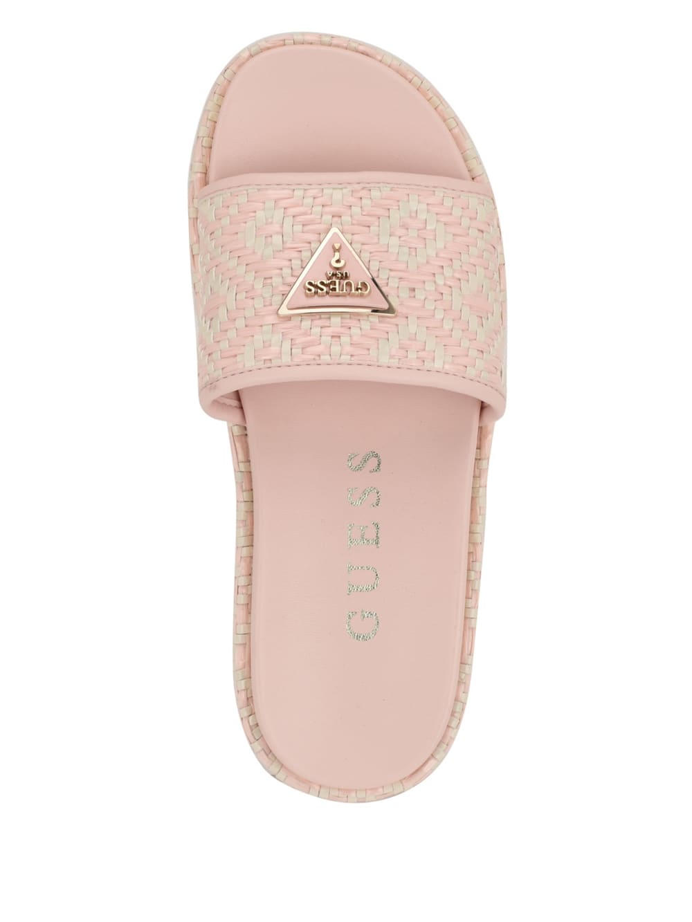Longoh Raffia Platform Slide Sandals - Guess