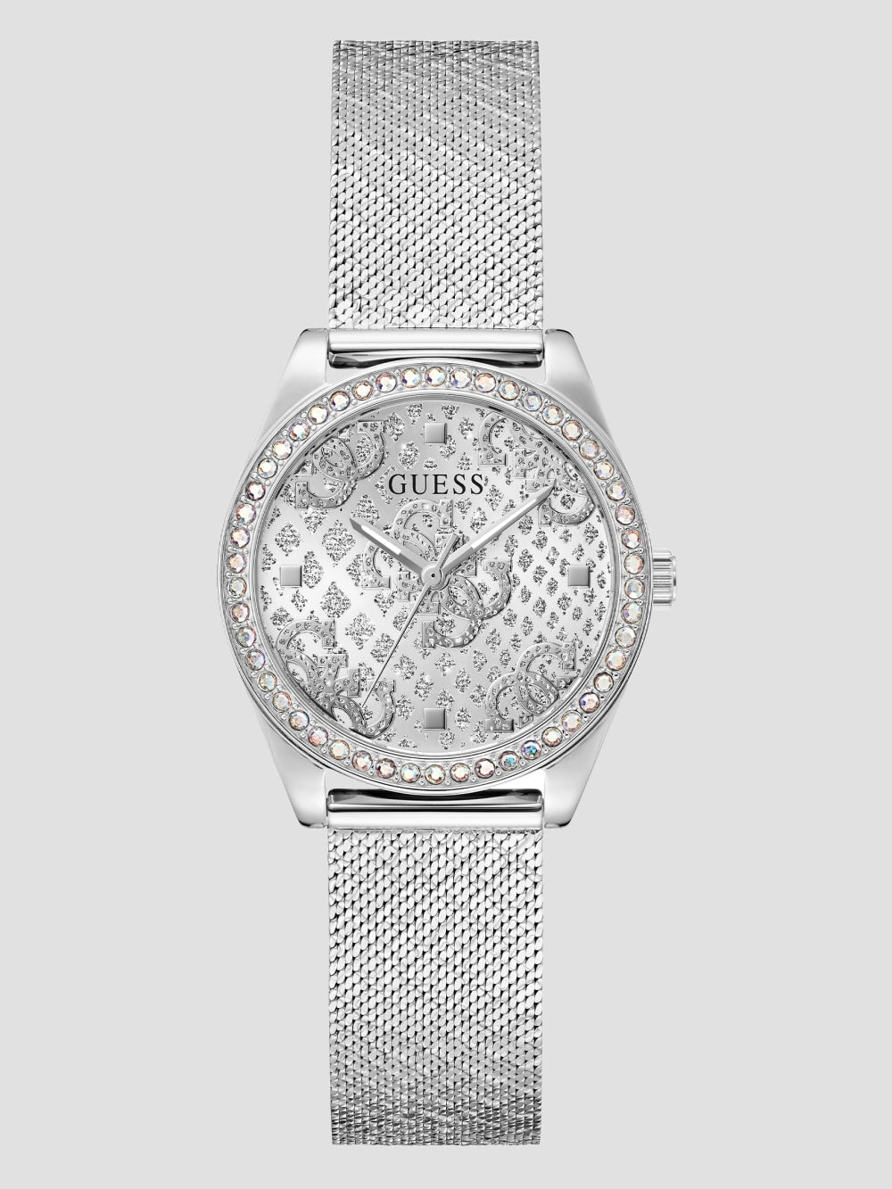 Silver-Tone Mesh Analog Watch - Guess