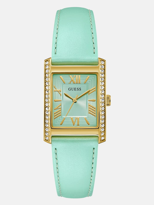 Blue Leather Analog Watch - Guess