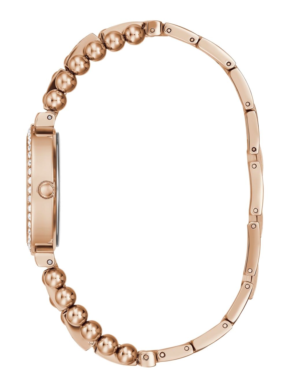 Rose Gold-Tone and Rhinestone Analog Watch - Guess