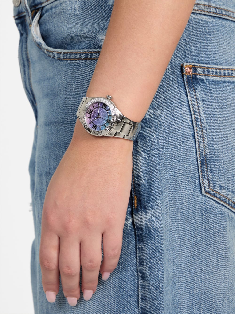 Silver-Tone Analog Watch - Guess