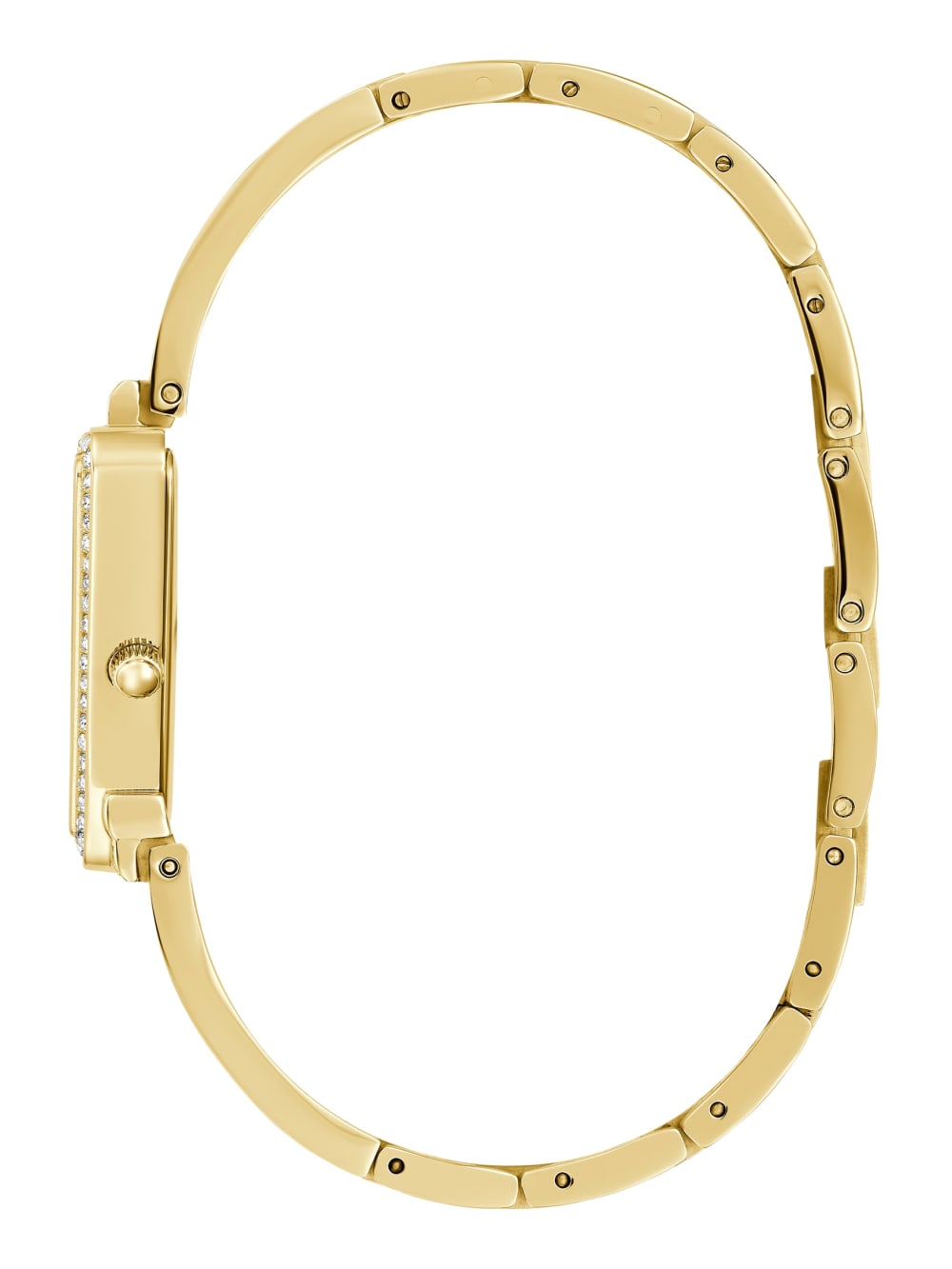 Gold-Tone Crystal Triangle Analog Watch - Guess