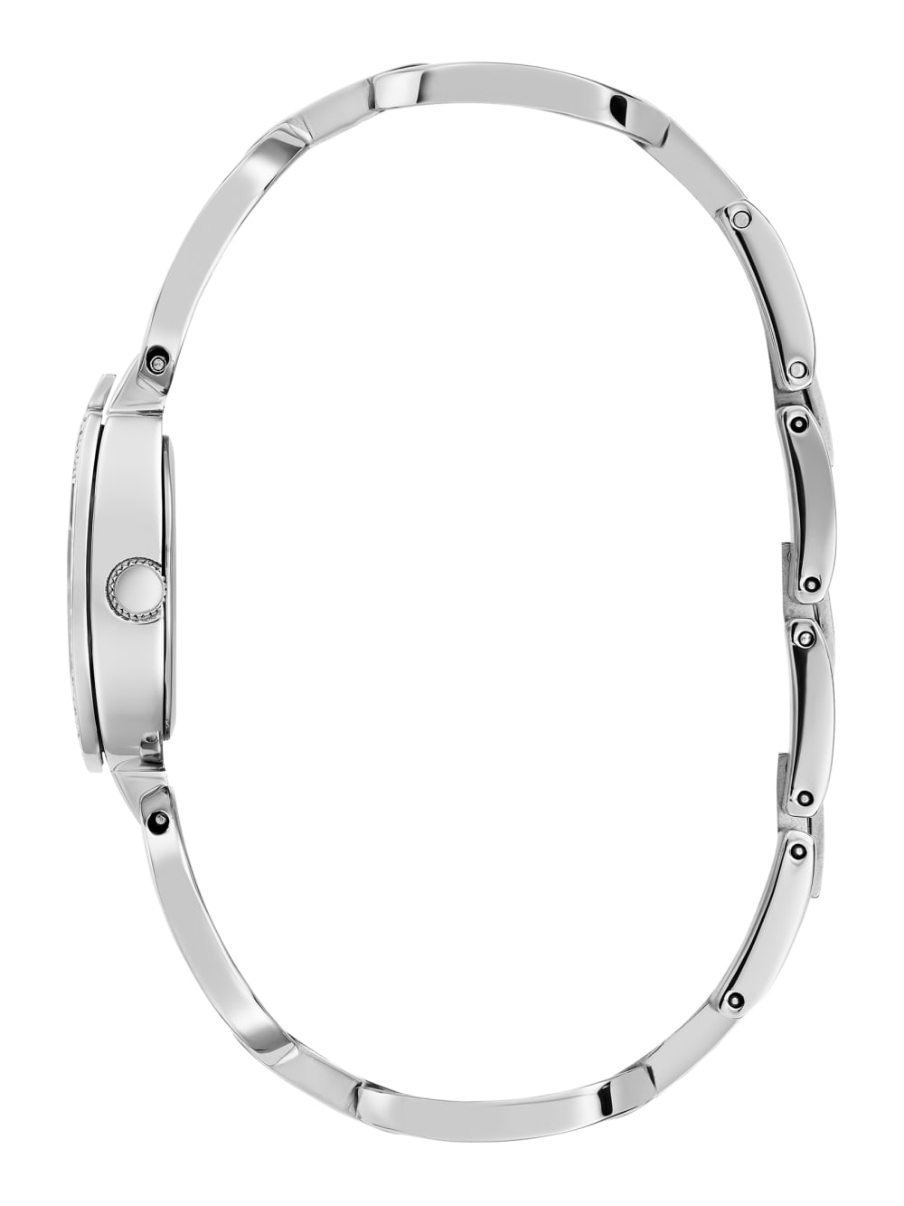 Silver-Tone Crystal Analog Watch - Guess