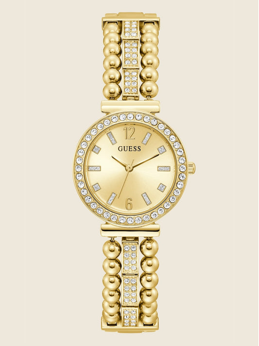 Gold-Tone and Rhinestone Analog Watch - Guess
