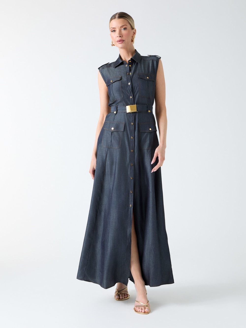 Eco Carla Maxi Denim Dress - Guess