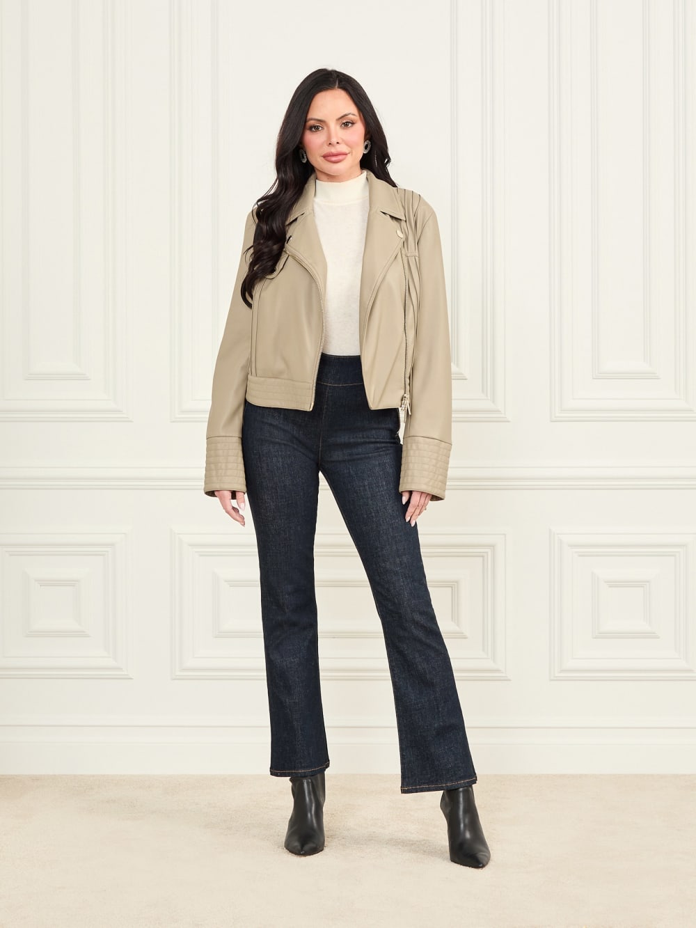 Faux-Leather Moto Jacket - Guess