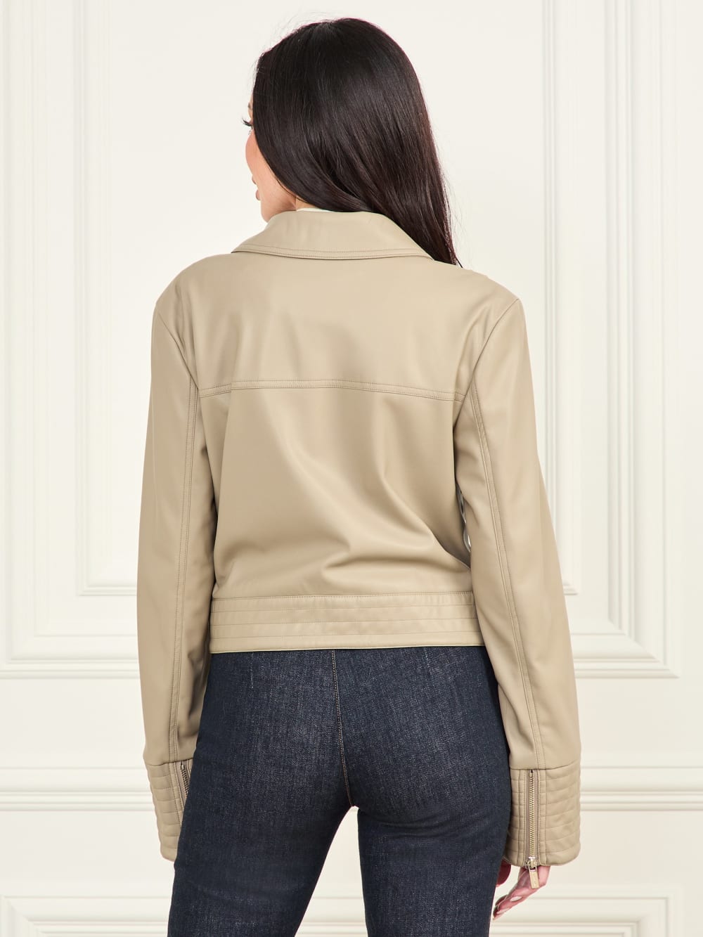 Faux-Leather Moto Jacket - Guess