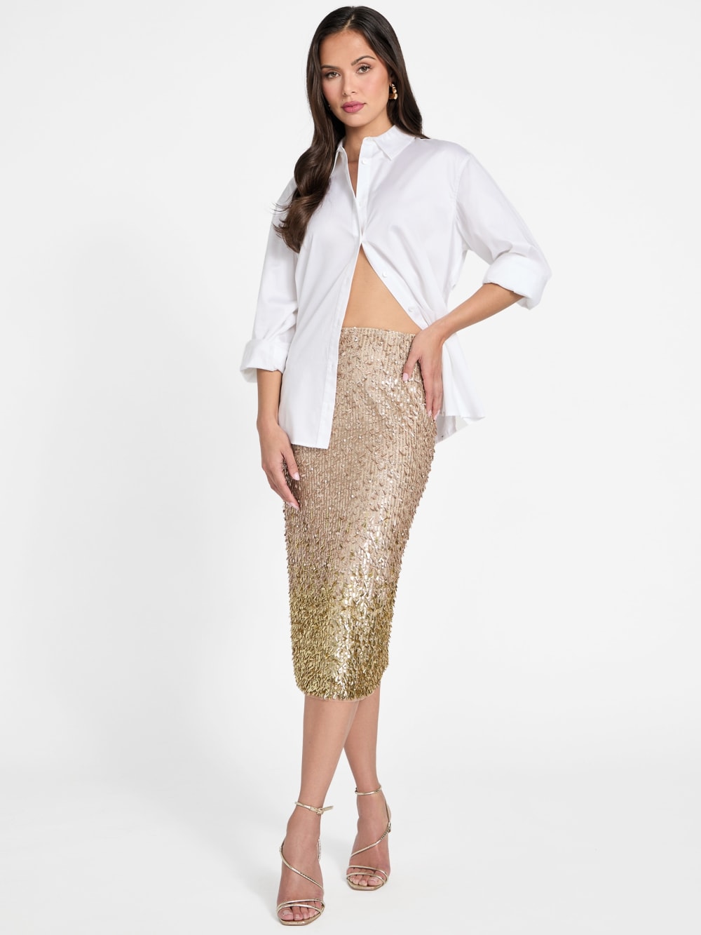 Marilyn Sequin Midi Skirt - Guess
