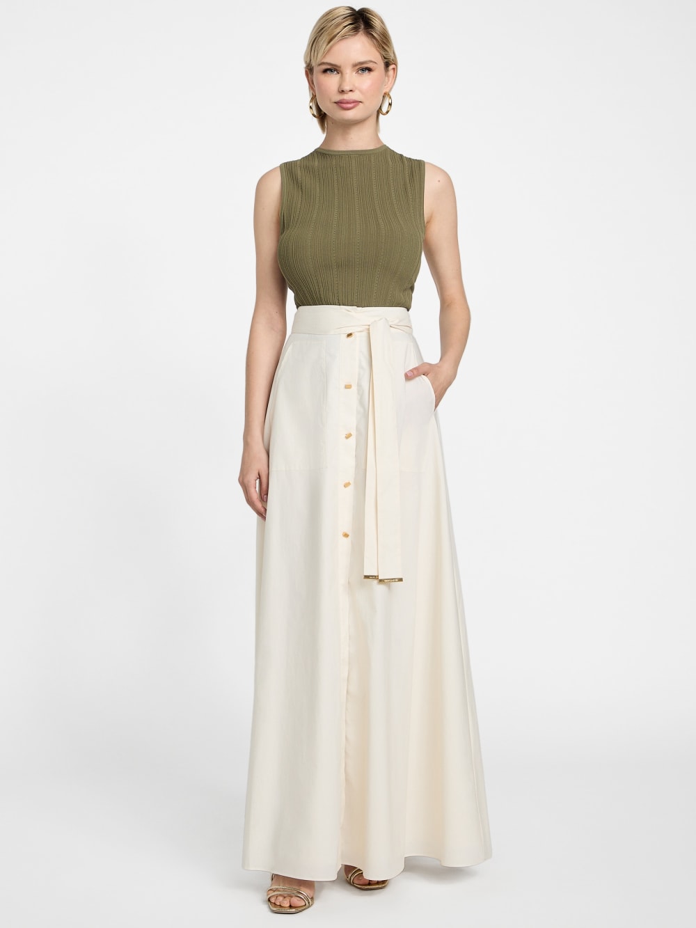 Pat Belted Maxi Skirt - Guess