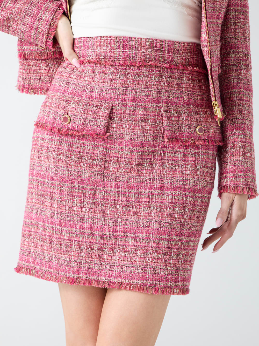 Eco Claudia Tweed Mini Skirt - Guess