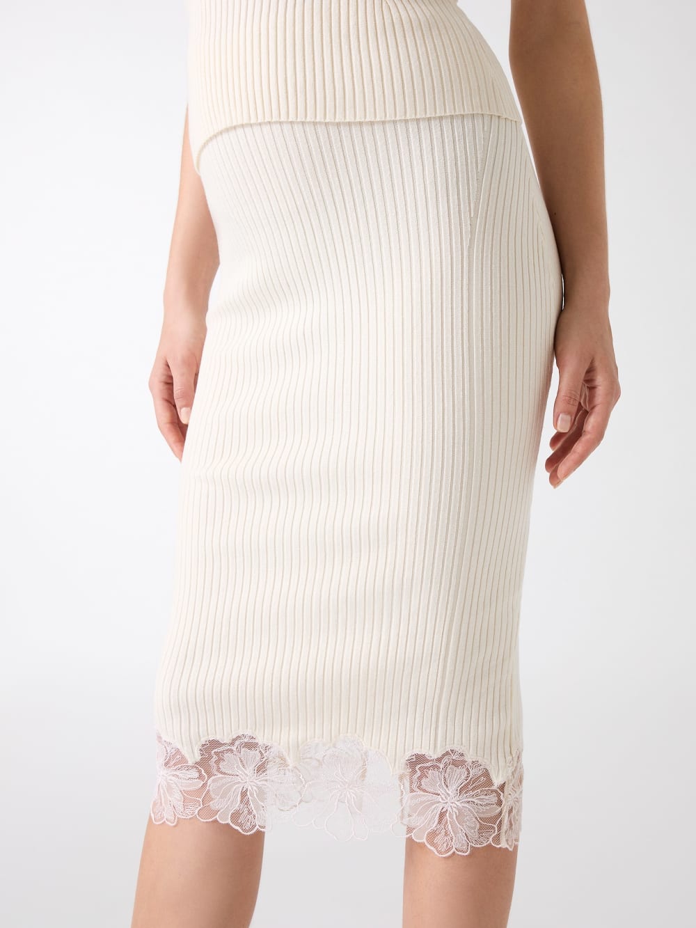 Candice Lace-Trim Sweater Skirt - Guess