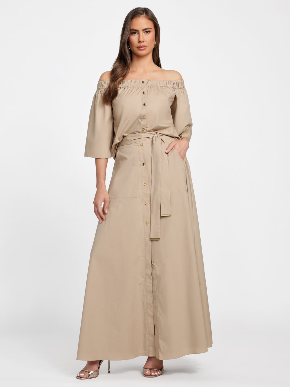 Pat Belted Maxi Skirt - Guess