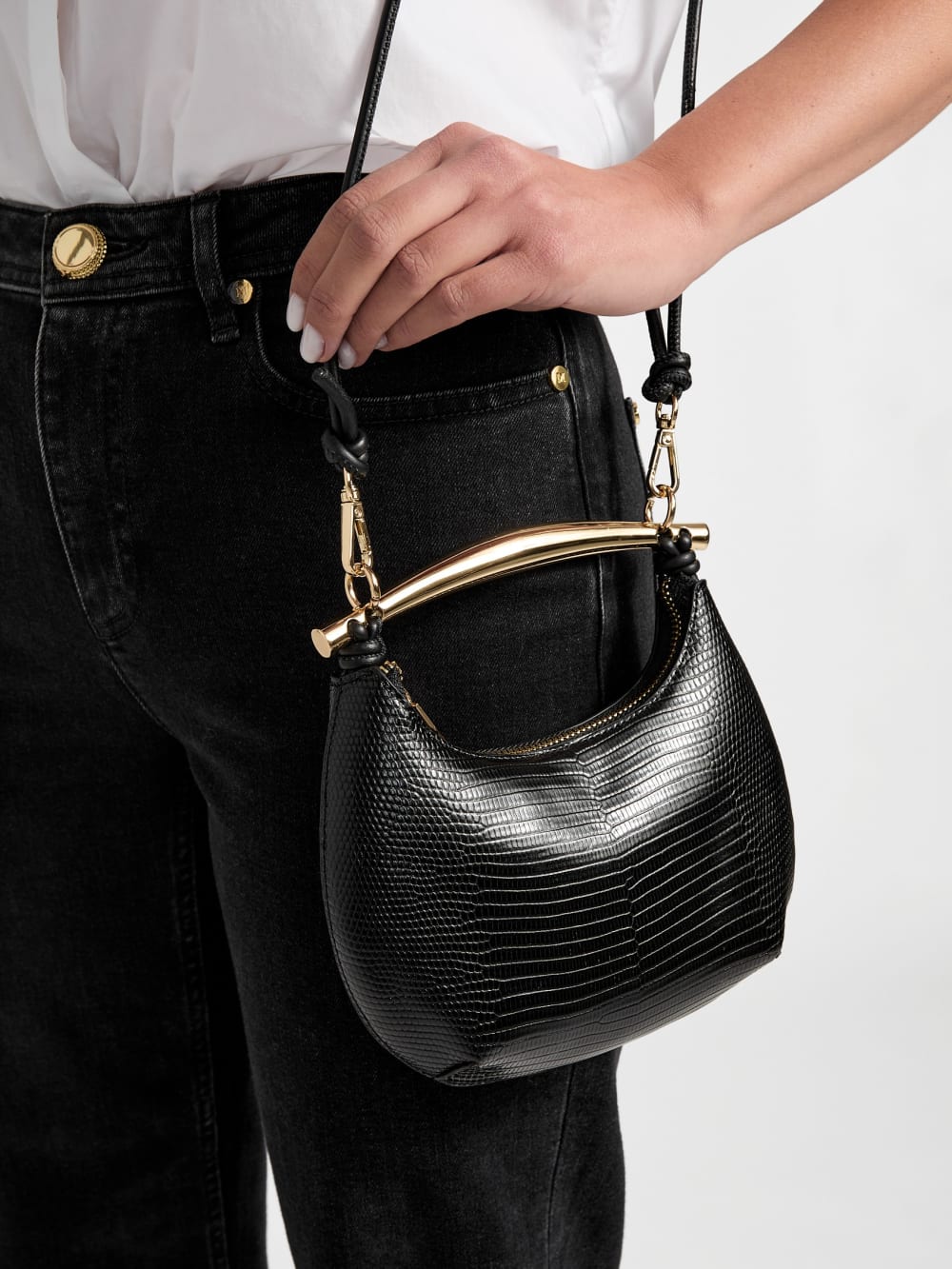 Victoria Leather Mini Hobo Bag - Guess