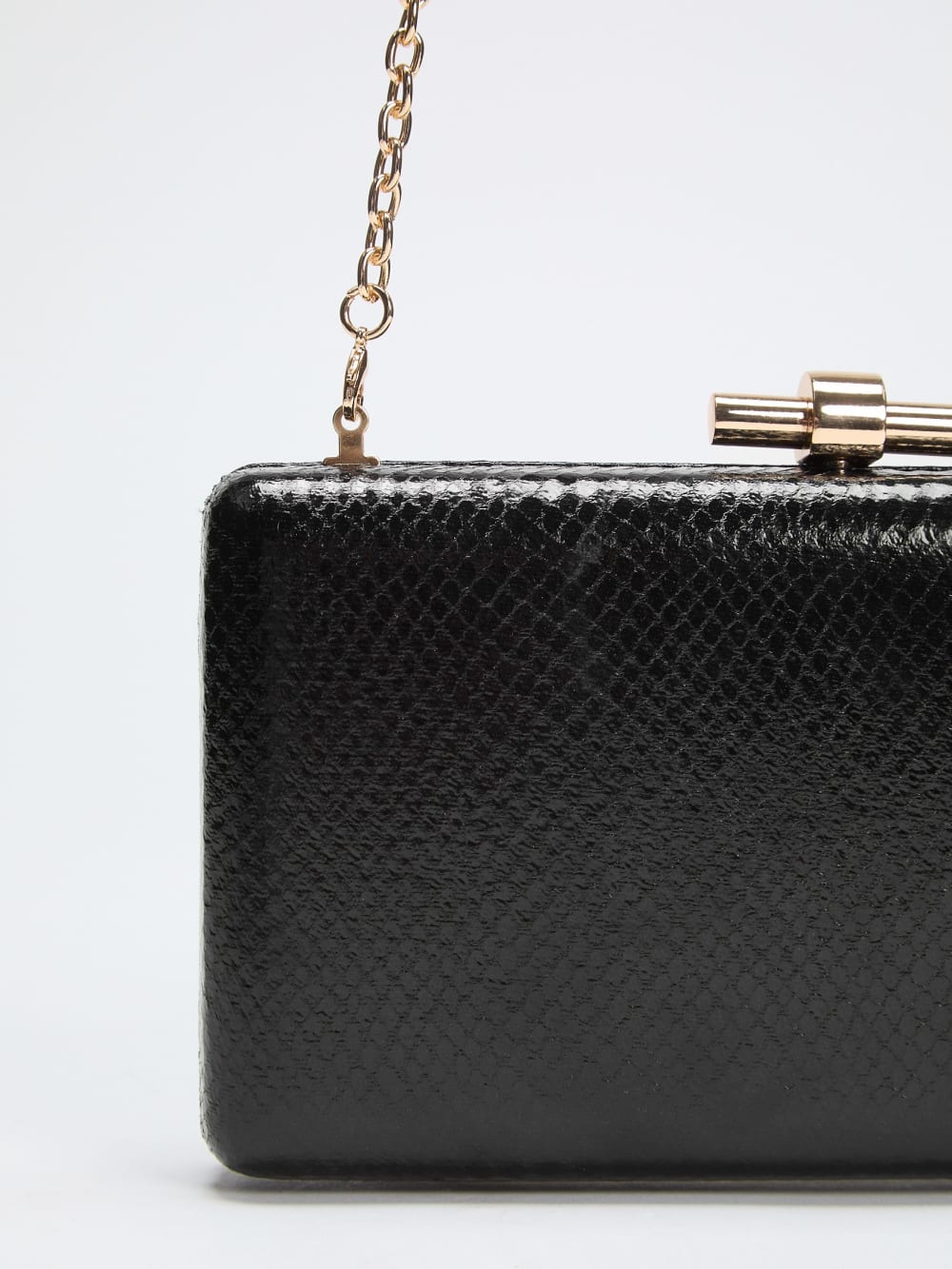 Gold-Tone Python Clutch - Guess