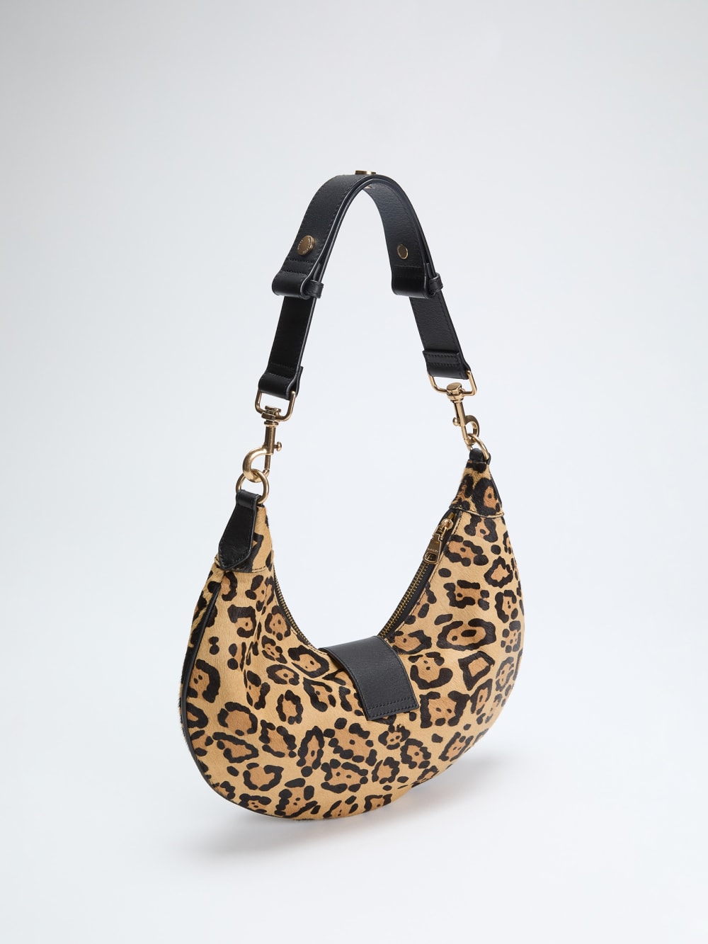 Leopard Crescent Shoulder Bag - Guess