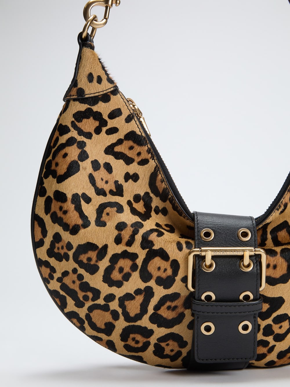 Leopard Crescent Shoulder Bag - Guess