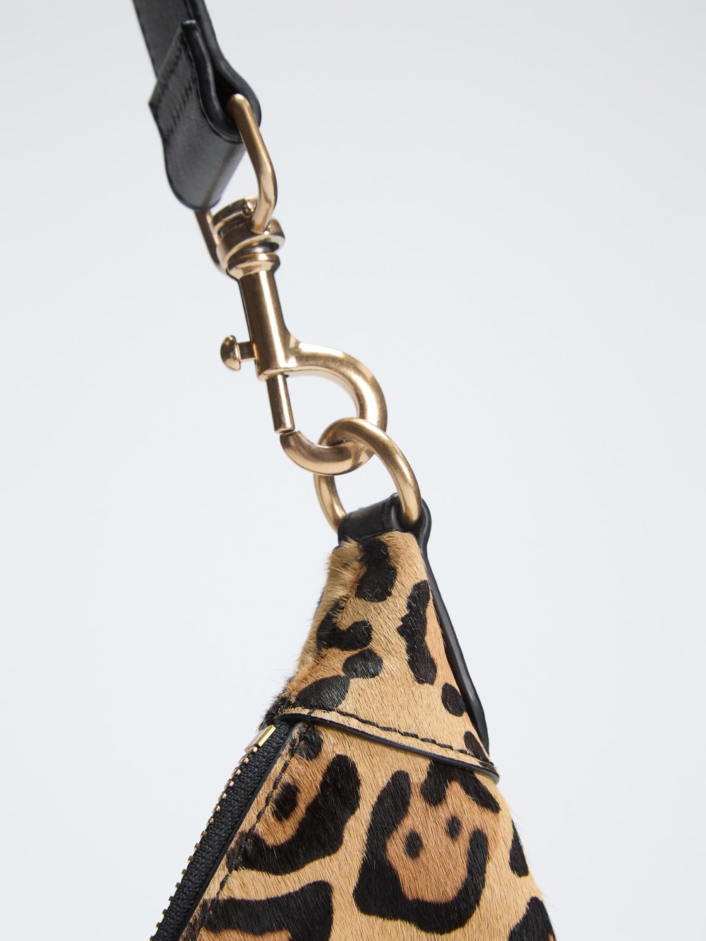 Leopard Crescent Shoulder Bag - Guess