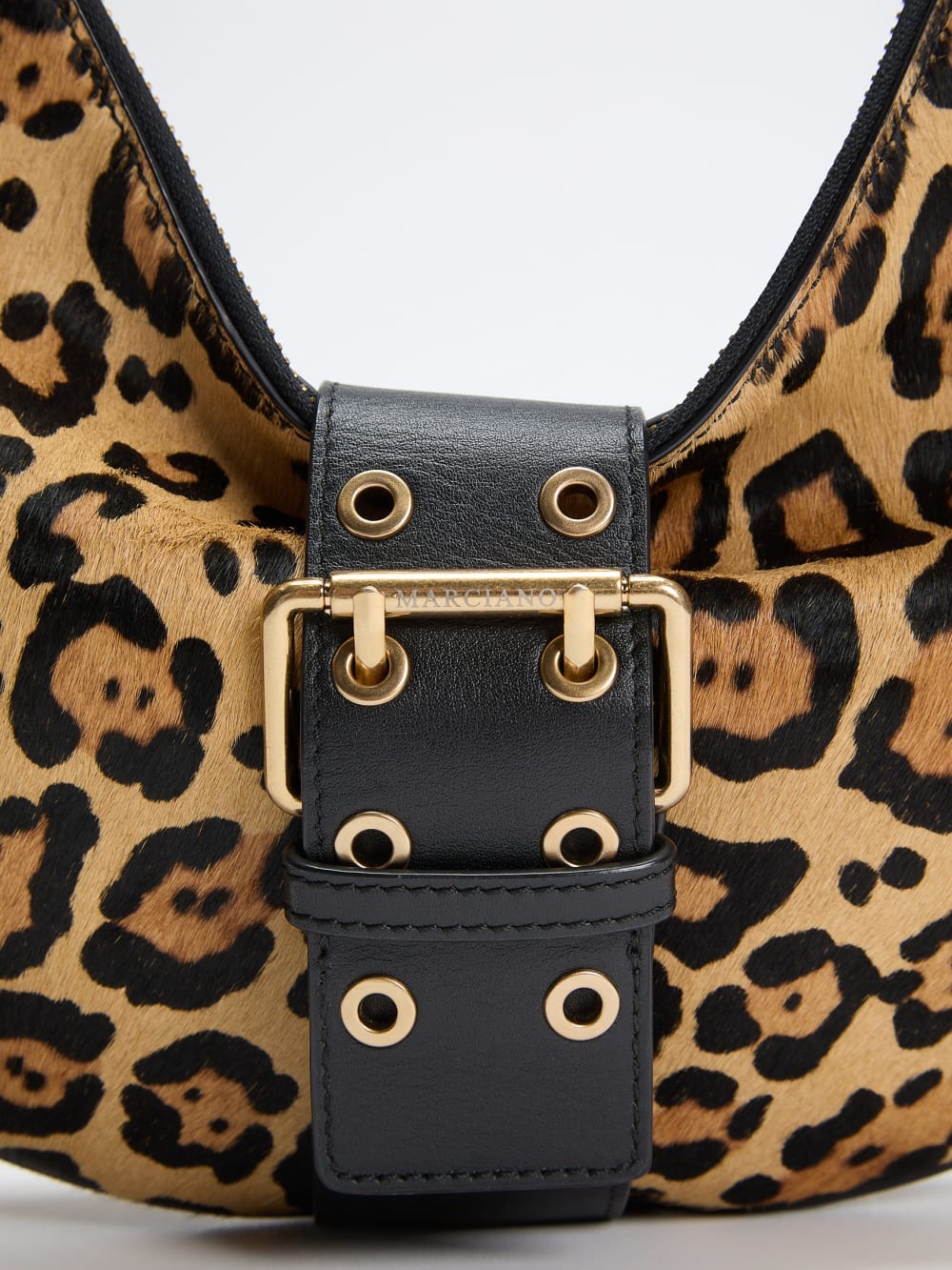 Leopard Crescent Shoulder Bag - Guess