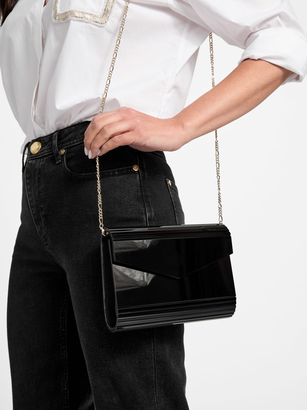 Giselle Lucite Clutch - Guess