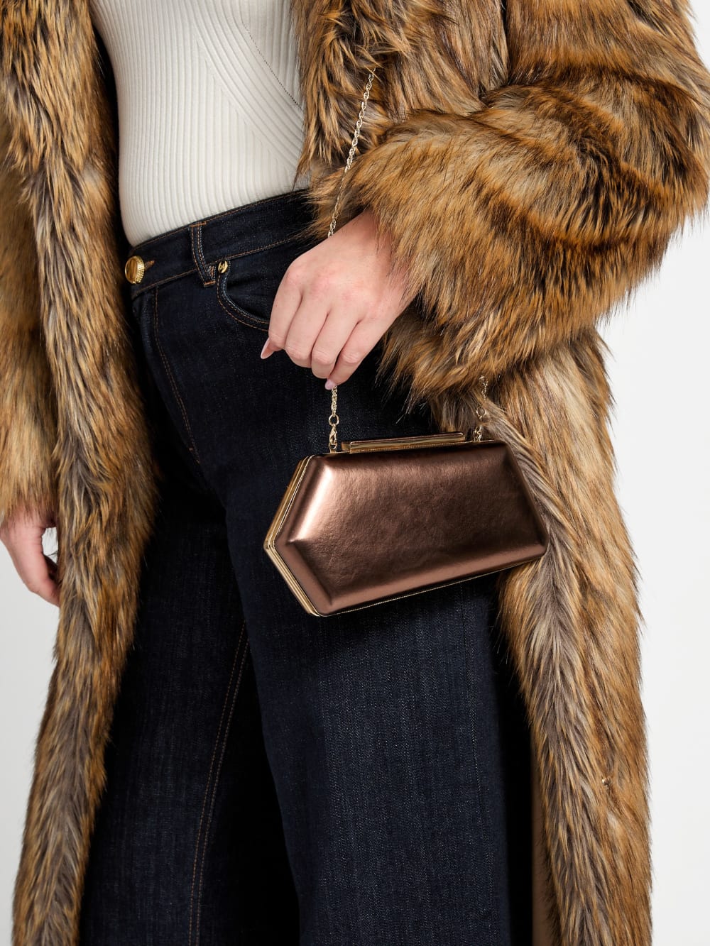 Gemma Metallic Clutch - Guess