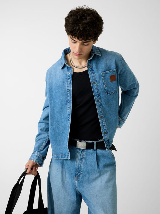 Oversize fit denim shirt - Guess
