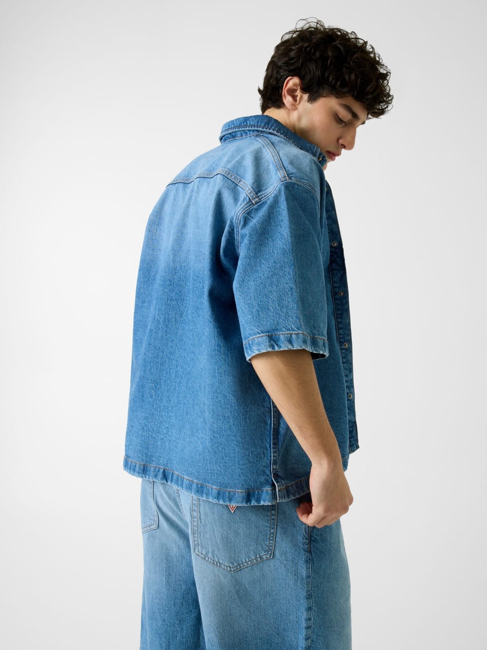 Oversize fit denim shirt - Guess