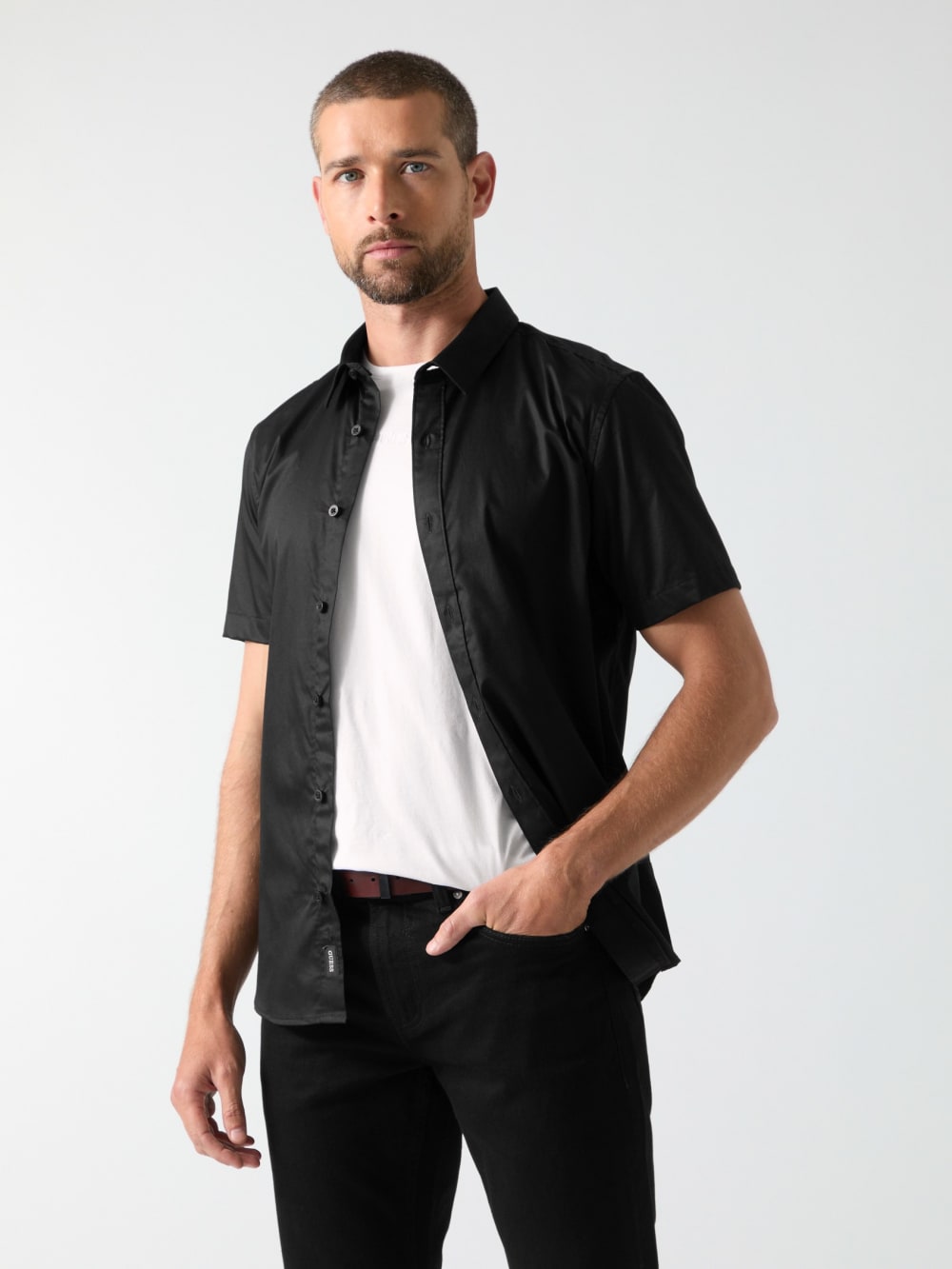 Luxe Stretch Short-Sleeve Shirt - Guess