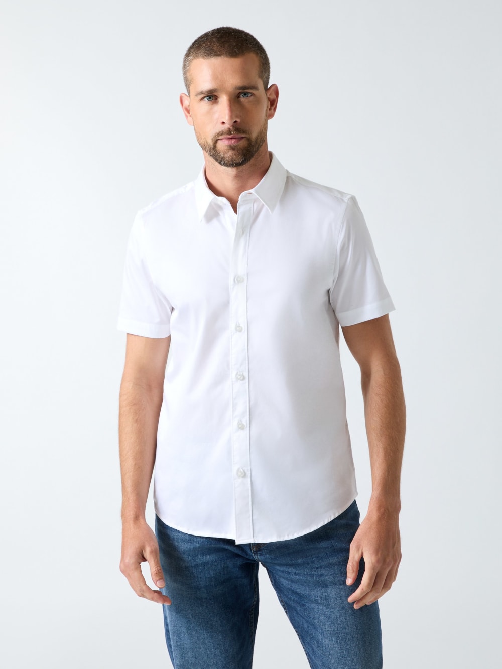Luxe Stretch Short-Sleeve Shirt - Guess