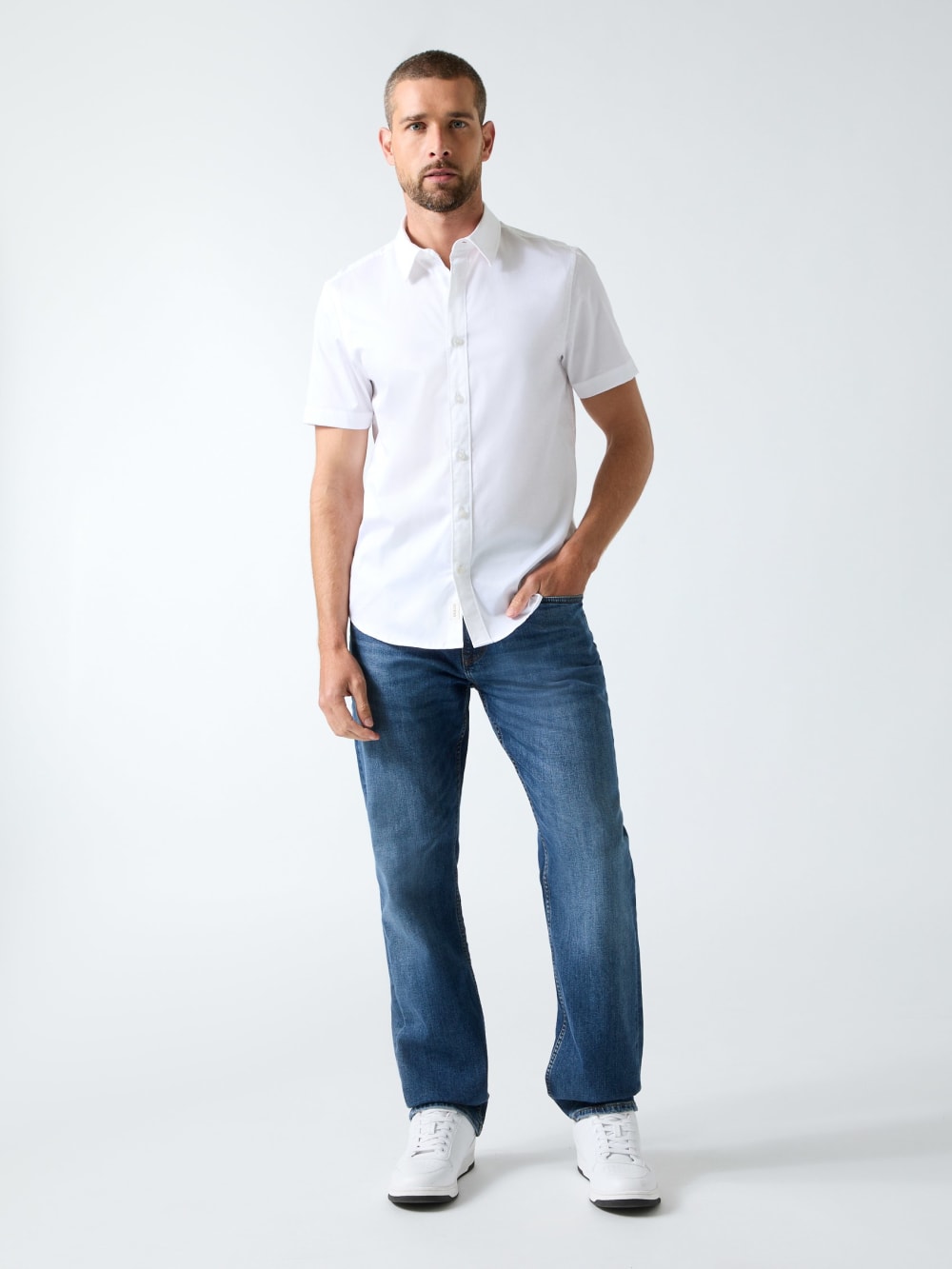 Luxe Stretch Short-Sleeve Shirt - Guess