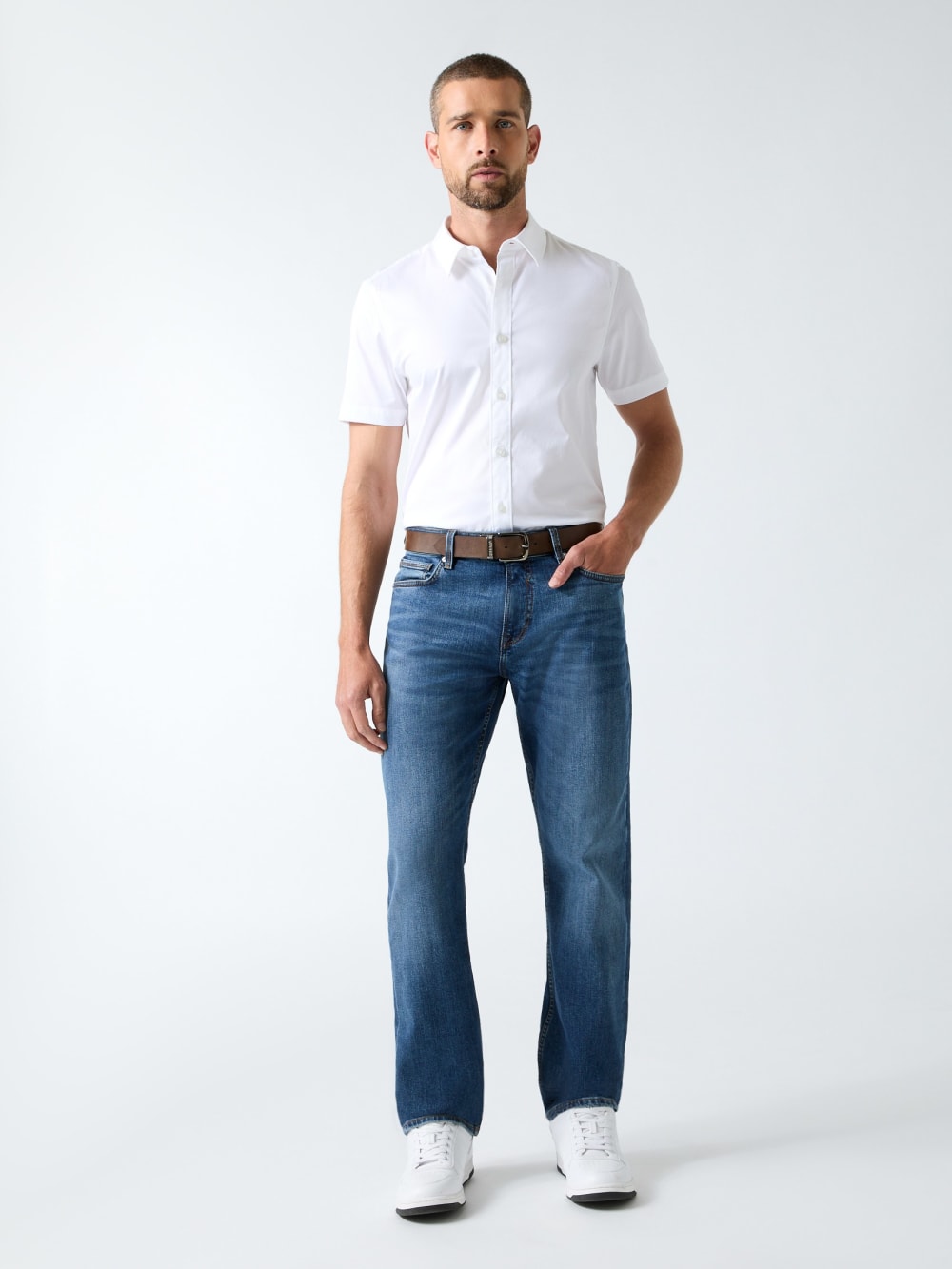 Luxe Stretch Short-Sleeve Shirt - Guess