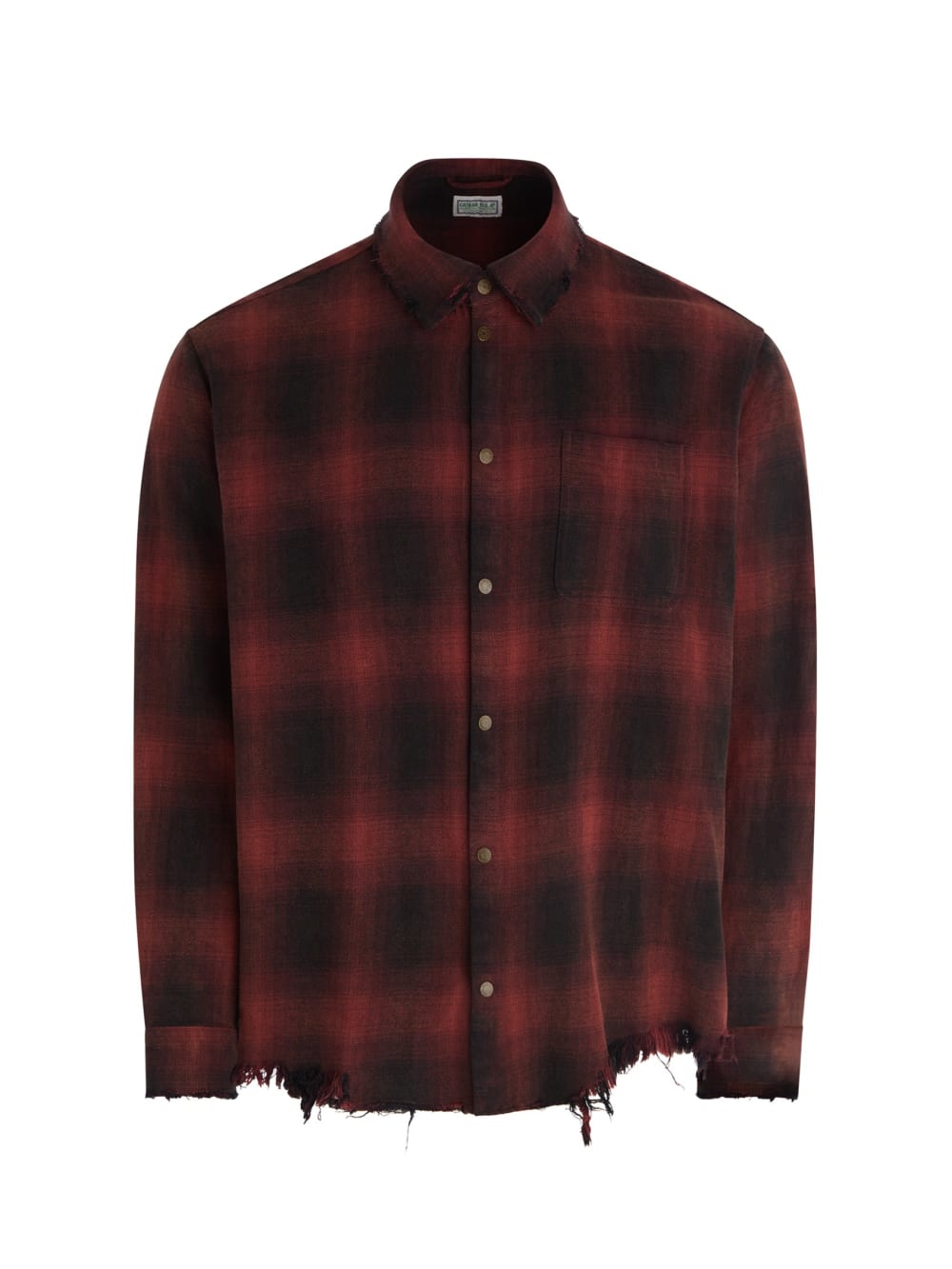 distressed flannel shirt - Guess