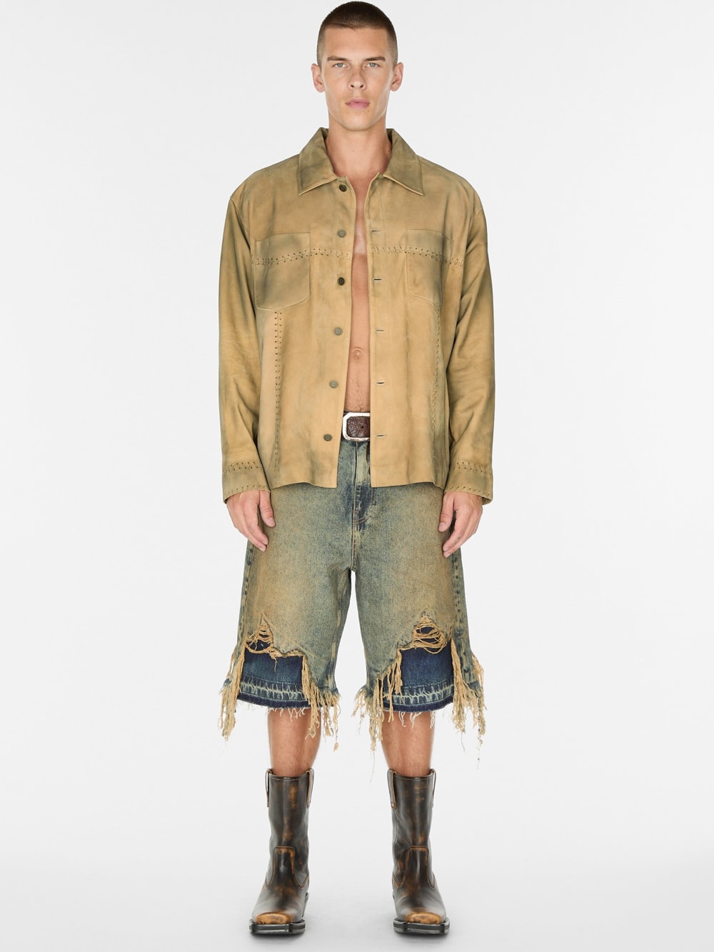washed suede shirt - Guess